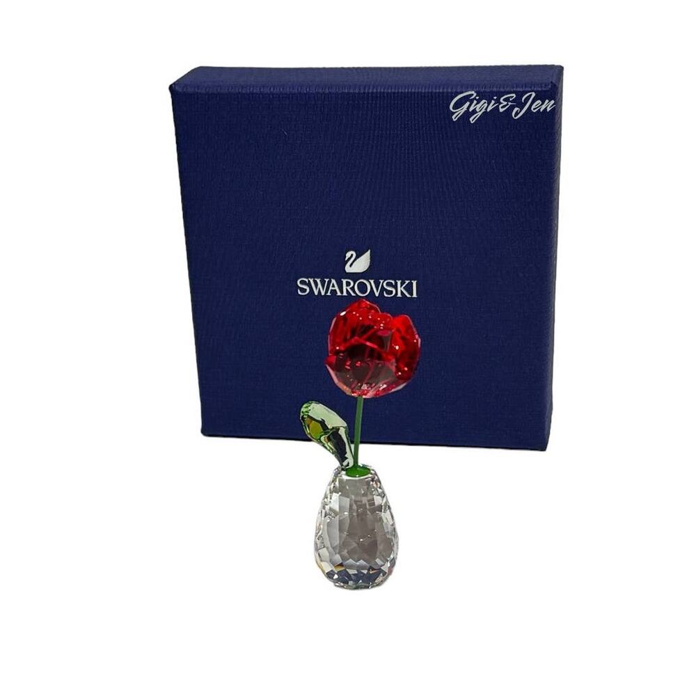Swarovski Red Rose Flower Dream Figurine